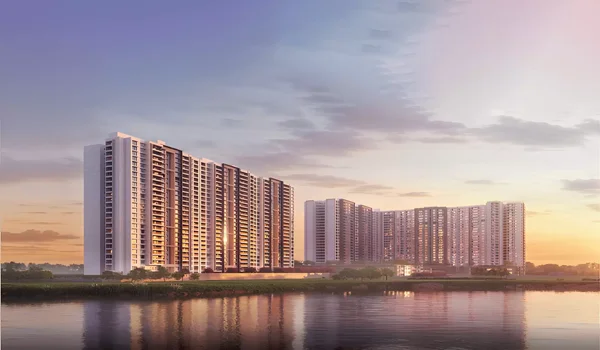 Master plan of Godrej Bannerghatta luxury residential project featuring 80 percent open spaces and high-rise towers near NICE Road.